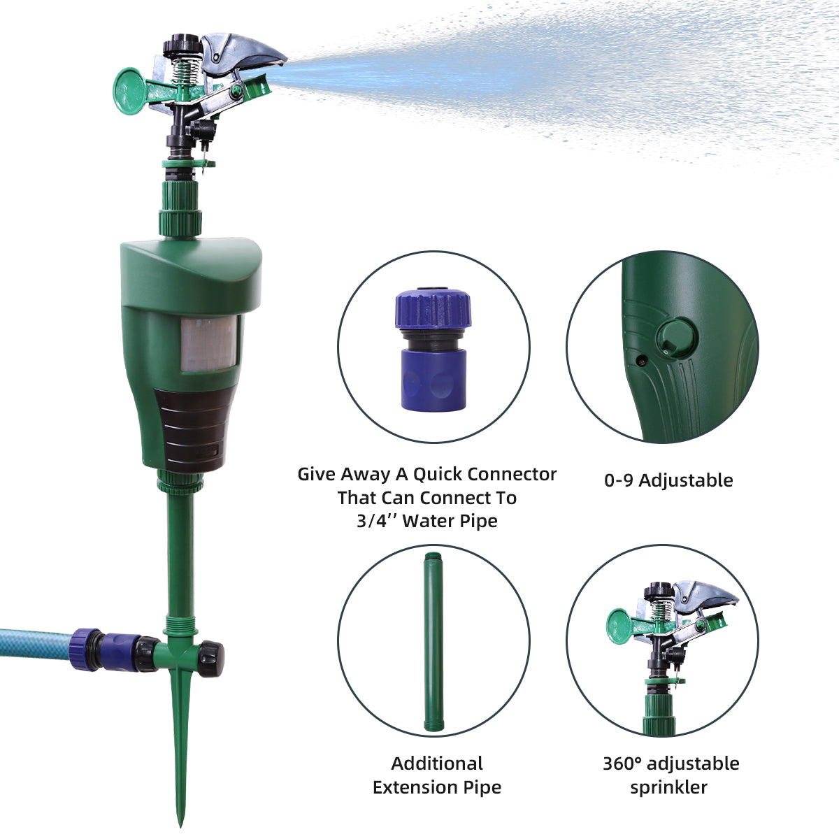 dog repellent garden spray Motion Activated Sprinkler Deter Animal Cat,Bird,Dog Repellent Sensor – Yardeen Store