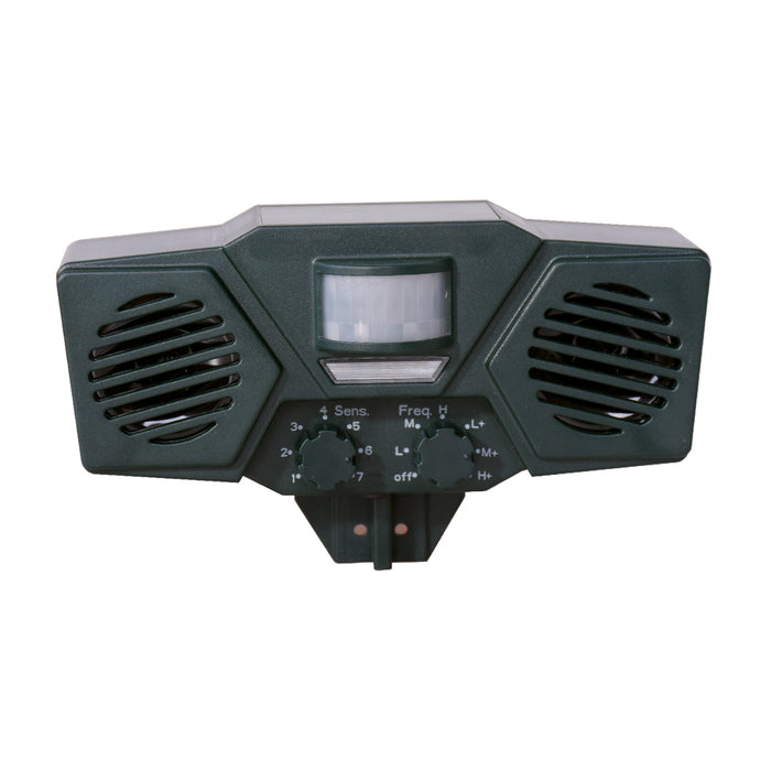 Eco-friendly Dog, Cat Repellent Dual Speaker Ultrasonic Repeller Animal Pest Control for Home,Garden,Lawn