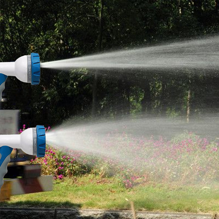 Garden 8 Adjustable Watering Patterns Turret Pistol Aluminum Turret Pistol Hose Spray Nozzle Car Wash Water Spray Gun