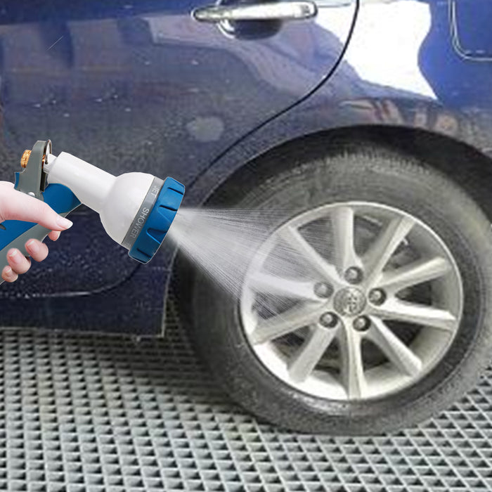 Garden 8 Adjustable Watering Patterns Turret Pistol Aluminum Turret Pistol Hose Spray Nozzle Car Wash Water Spray Gun