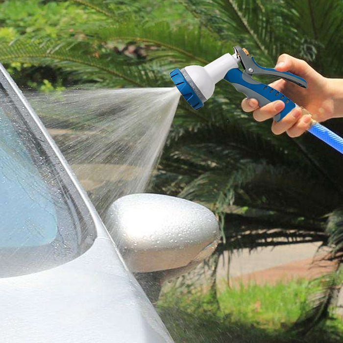 Garden 8 Adjustable Watering Patterns Turret Pistol Aluminum Turret Pistol Hose Spray Nozzle Car Wash Water Spray Gun