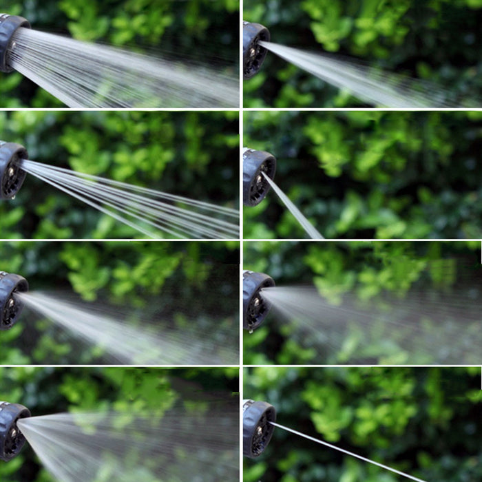 Garden 8 Adjustable Watering Patterns Turret Pistol Aluminum Turret Pistol Hose Spray Nozzle Car Wash Water Spray Gun