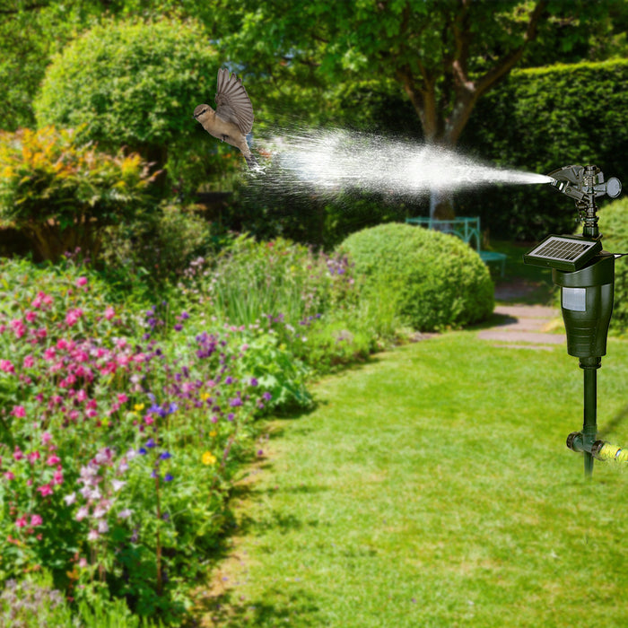 Solar Motion Eco-friendly Jet Spray Animal Repeller with Solar Panel Garden Pest Bird Control Repellent