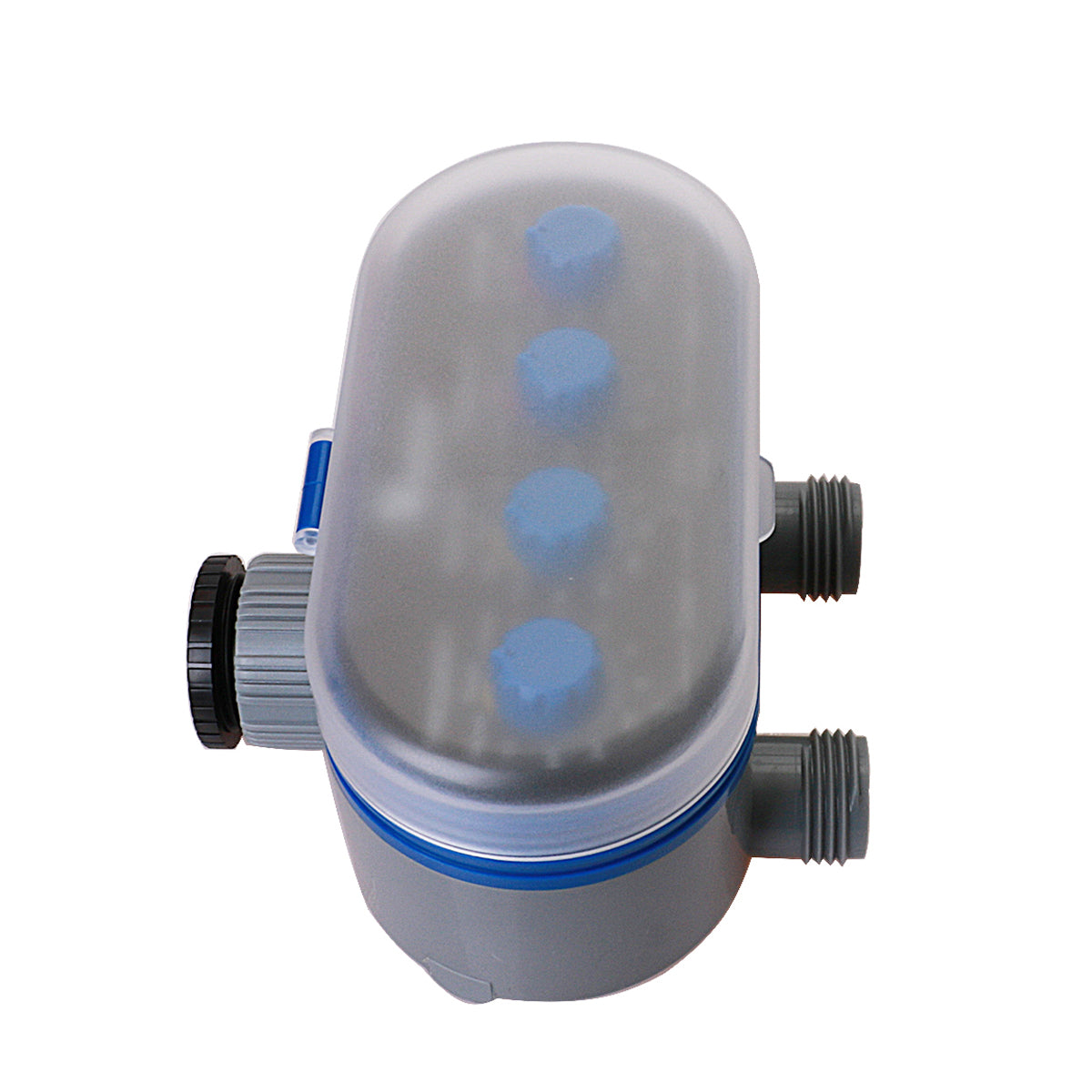 Yardeen Dual-Valve Hose Water Timer Sprinkler Timer Irrigation Controller Ball Valve, Blue