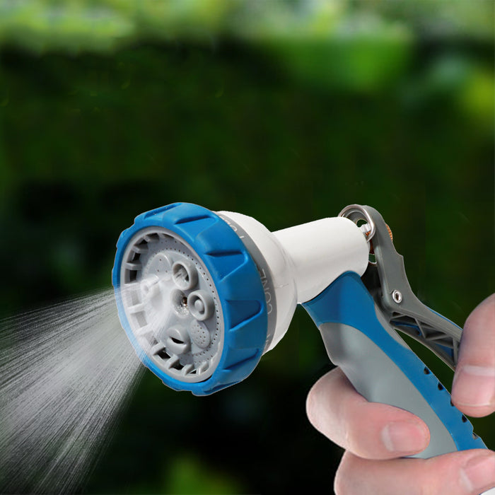 Garden 8 Adjustable Watering Patterns Turret Pistol Aluminum Turret Pistol Hose Spray Nozzle Car Wash Water Spray Gun
