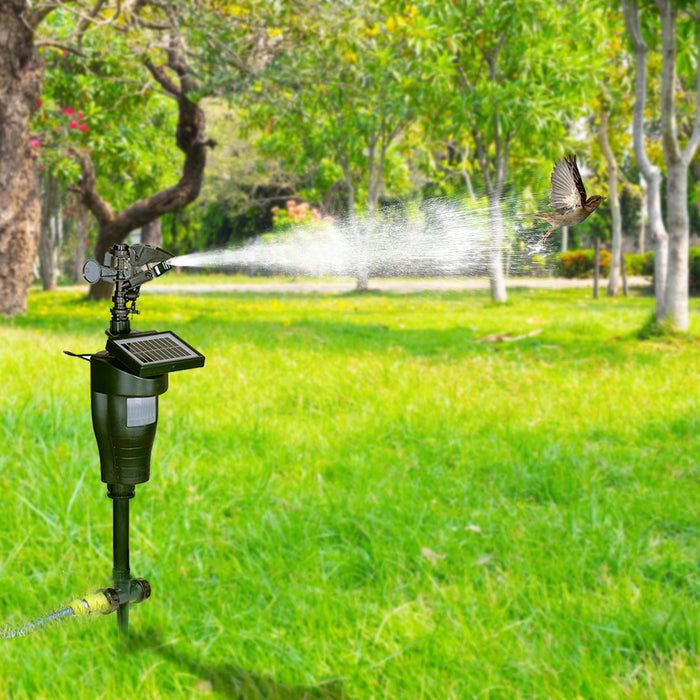 Solar Motion Eco-friendly Jet Spray Animal Repeller with Solar Panel Garden Pest Bird Control Repellent