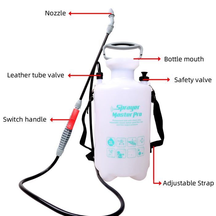 3L Sprayer Handle Agricultural Sprayers Accessory Part Garden Weed Pest Control Sprayer Switch Head Watering Tool
