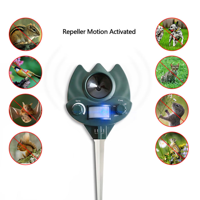 Ultrasonic Animal Repeller Dog, Cat Repellent Pest Control for Home,Garden,Lawn