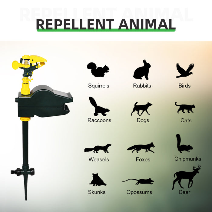 Solar Motion Activated Powerful Eco-friendly Jet Spray Animal Repeller Garden Pest Control Repellent