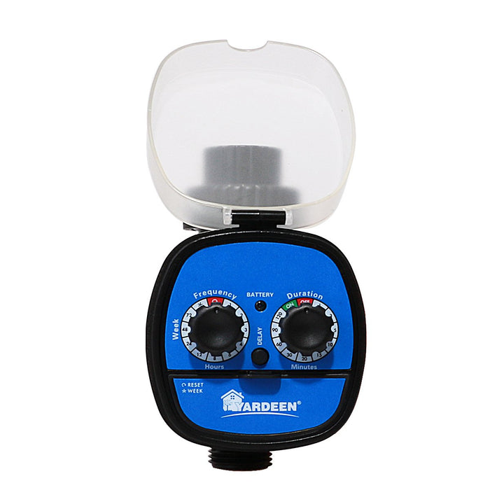 Yardeen Electronic Water Timer Gardening Irrigation System with Rain Delay Function Color Blue