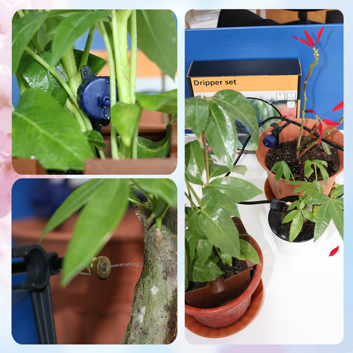 10m Automatic Micro Drip Irrigation System Garden Drippers Watering Kits and Pressure Reducing Valve